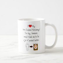 My New Zealand Huntaway Loves Peanut Butter Mug