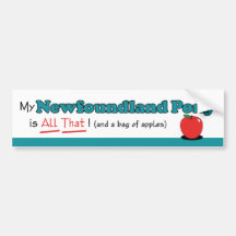 My Newfoundland Pony is All That! Funny Pony Bumper Sticker