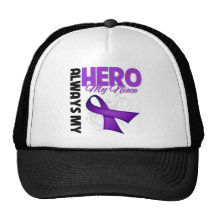 My Niece Always My Hero - Purple Ribbon Hat