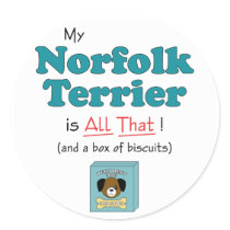 My Norfolk Terrier is All That! stickers by thatsalottadogs My Norfolk Terrier is All That! stickers