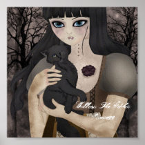 My One-eyed Black Feline Print