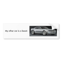 My other car is a beast./Silver Bumper Stickers