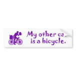 My other car is a bicycle bumper stickers