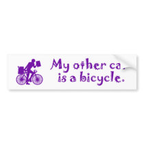 My other car is a bicycle bumper stickers by clover1989 My other car is a bicycle bumper stickers