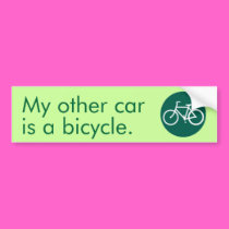 My other car is a bicycle. bumper stickers by JessicaInSeattle My other car is a bicycle. bumper stickers
