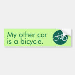 My other car is a bicycle. bumper stickers