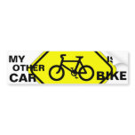 MY OTHER CAR IS A BIKE BUMPER STICKER