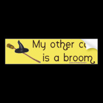 My Other Car Is A Broom bumper stickers