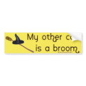 My Other Car Is A Broom bumper stickers by bumper2bumper My Other Car Is A Broom bumper stickers