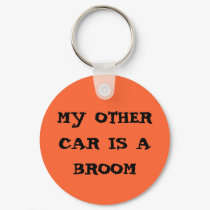 my other car is a broom keychains