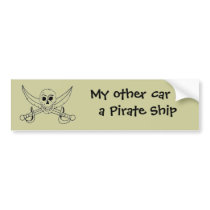 My other car is a Pirate Ship bumper stickers by bonnievoyage My other car is a Pirate Ship bumper stickers