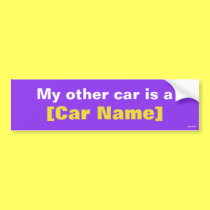My other car is a... (Purple) bumper stickers