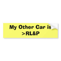 My Other Car is >RL&P bumper stickers by WaffleOfDoom My Other Car is >RL&P bumper stickers