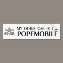 My Other Car Is The Popemobile bumper stickers