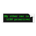 My other car - LISP bumper stickers