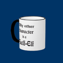 My Other Character Is a Half-Elf mugs