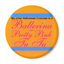 My Other Costume Ballerina & pretty pink Tu Tu magnets