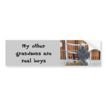 My other grandsons are real boys bumper stickers