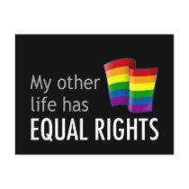 My Other Life Rainbow Dark Postcard postcards