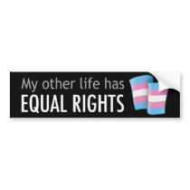 My Other Life Trans Dark Bumper Sticker bumper stickers
