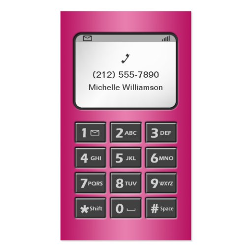 My Other Phone - Fuchsia Business Cards