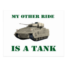 My Other Ride Is A Tank 1 Post Cards