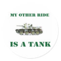 My Other Ride Is A Tank 9 stickers by camobabygifts My Other Ride Is A Tank 9 stickers