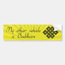 My Other Vehicle Is Buddhism bumper stickers