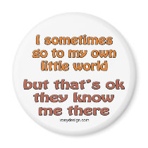 My Own Little World magnets