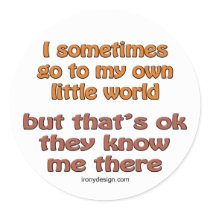 My Own Little World stickers