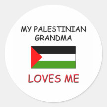 My Palestinian Grandma Loves Me Round Sticker