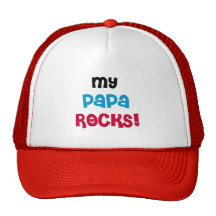 My Papa Rocks T-shirts and Gifts Mesh Hats