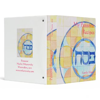 My Passover Recipes Binder binder