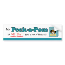 My Peek-a-Pom is All That! bumper stickers by dogadoodle My Peek-a-Pom is All That! bumper stickers