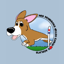 My Pembroke Welsh Corgi Loves Agility Ladies t-shirts by MenagerieMayhem My Pembroke Welsh Corgi Loves Agility Ladies t-shirts