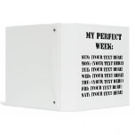 MY PERFECT WEEK: BINDERS
