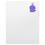 my pet cyclops monster purple letterhead design