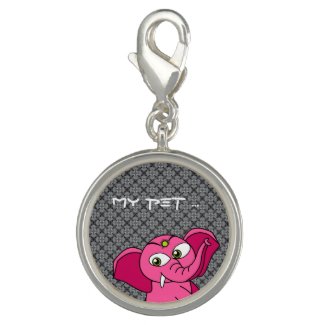My pet pink elephant charms