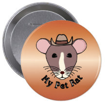 My Pet Rat (Cowboy) Button
