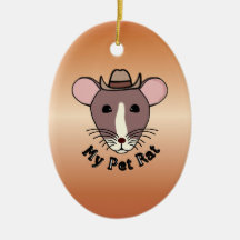 My Pet Rat (Cowboy) Christmas Tree Ornaments