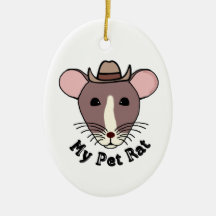 My Pet Rat (Cowboy) Christmas Tree Ornaments