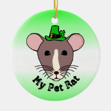 My Pet Rat (Irish) Christmas Ornament