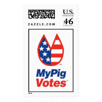 My Pig Votes USA Stamp