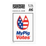 My Pig Votes USA Stamp