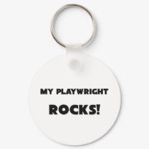 MY Playwright ROCKS! keychains by professions MY Playwright ROCKS! keychains