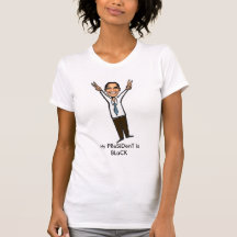 My PReSiDenT is BLaCK Cartoon Tee Shirt