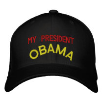 MY PRESIDENT, OBAMA embroidered hats by oceans MY PRESIDENT, OBAMA embroidered hats