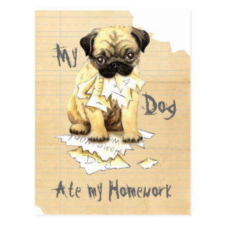 Dog eating homework image