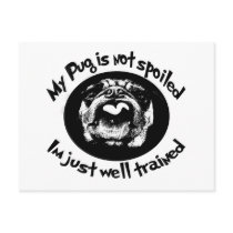 My Pug Is Not Spoiled postcards by powertothepug My Pug Is Not Spoiled postcards