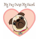 My Pug Owns My Heart Tees t-shirts